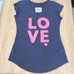 Reflex Women S  Blue Graphic LOVE Shirt